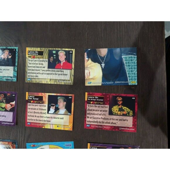 Original Vintage 2000 Topps N Sync Trading Card Lot 10 w/ 8 Lance Bass - Picture 8 of 8